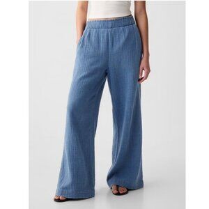 Gap High Rise Crinkle Gauze Wide-Leg Pants Size XL Tall